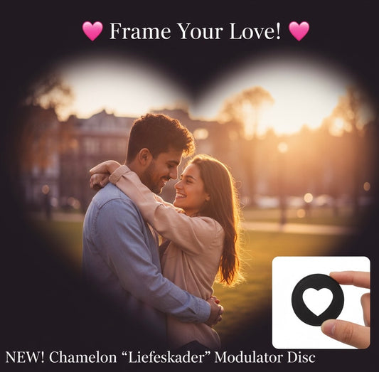 Chameleon, romantisch hart modulator schijf dromerig effect, koppel op de achtergrond