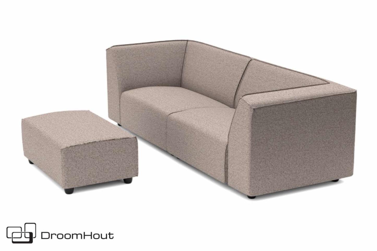 Chill loungebank Bubalou 3-zits + hocker small
