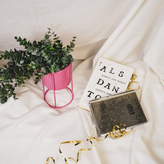 Planten Pot - Metaal - Roze - 11x11x19cm