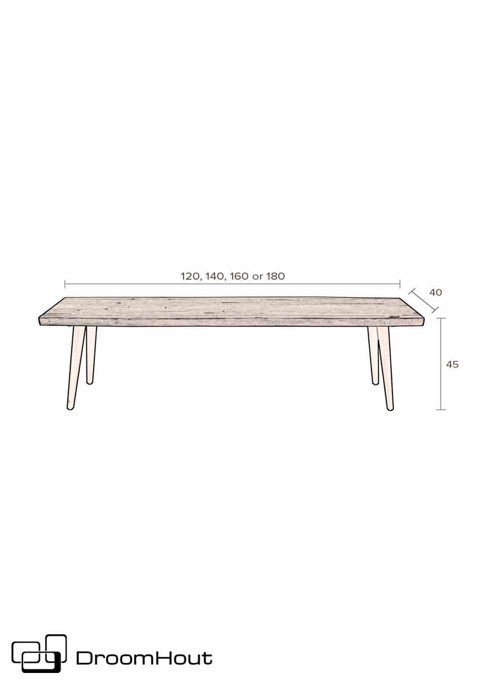 Eettafel noten Dutchbone Alagon (ook met eetkamerbank)