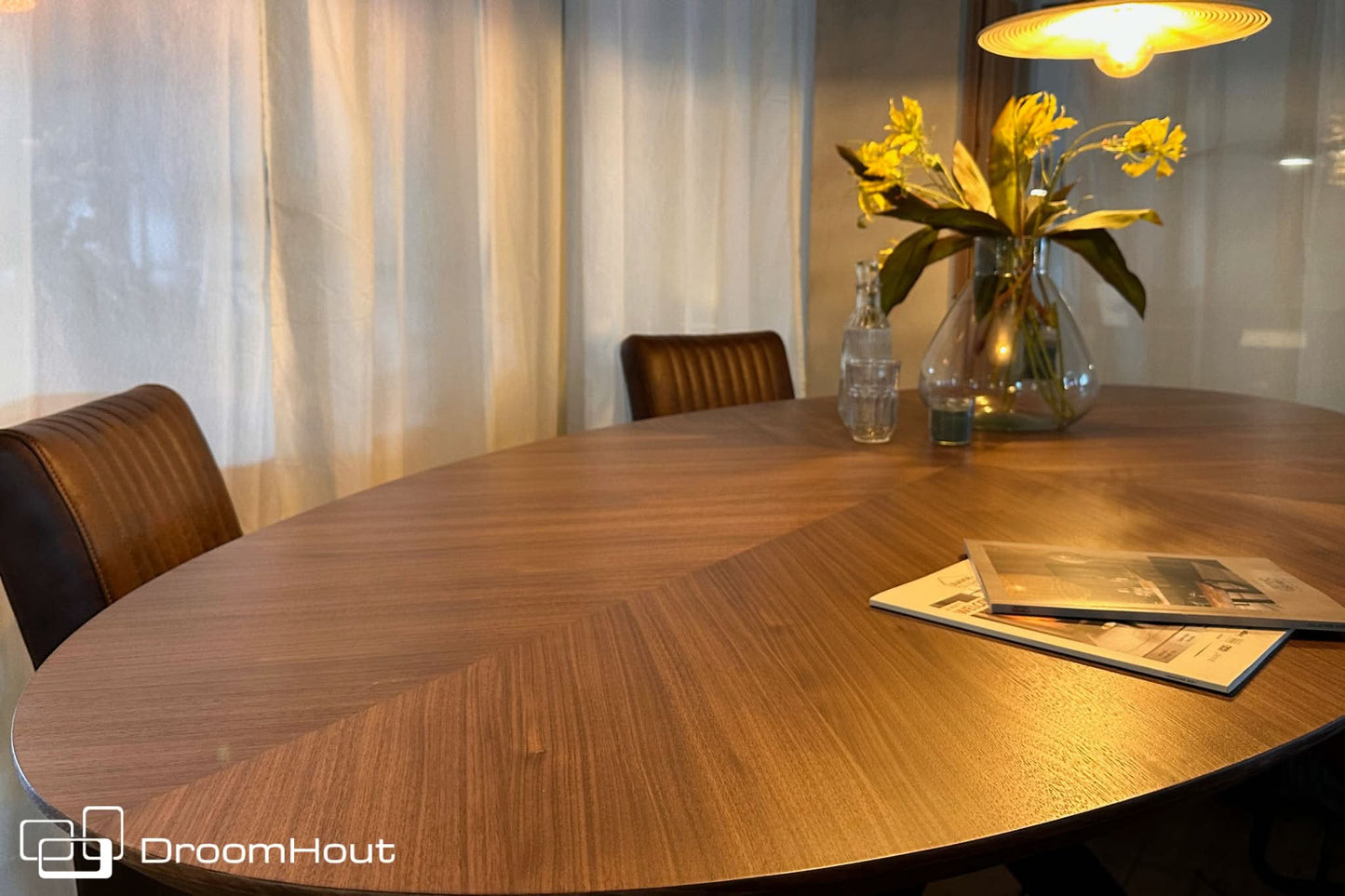 Ovale eettafel DroomHout Fort Oval - 240 cm x 120 cm - showroommodel