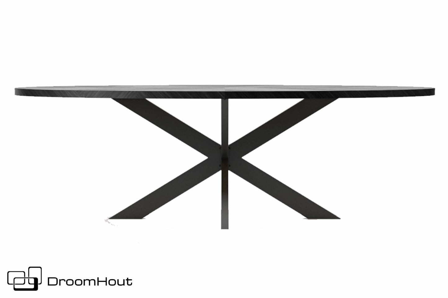 Ovale eettafel DroomHout Fort Oval - 240 cm x 120 cm - showroommodel