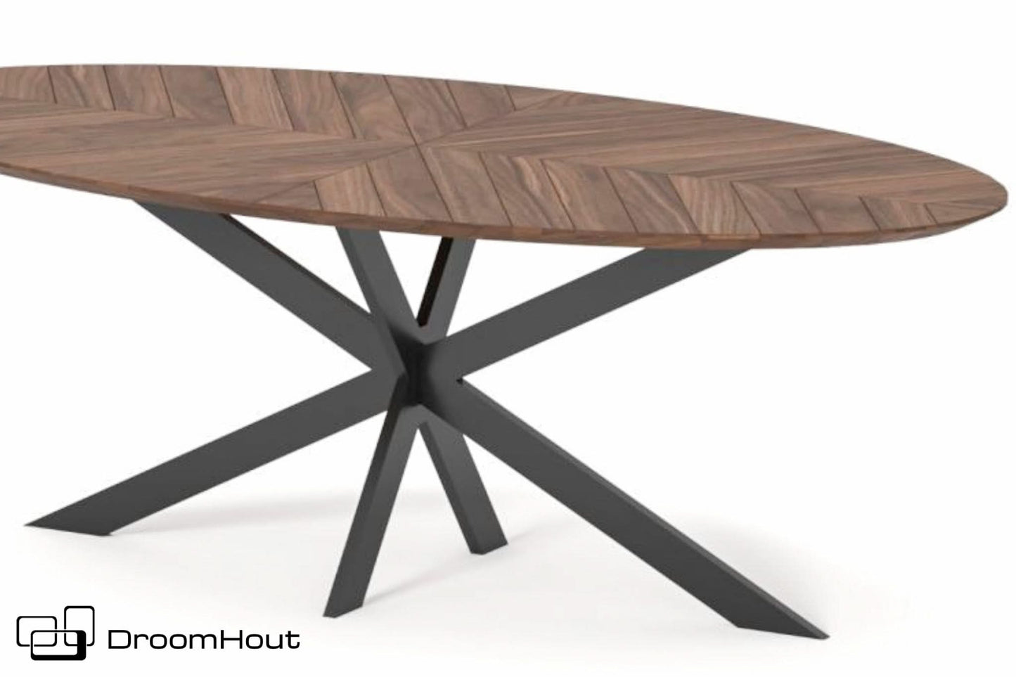Ovale eettafel DroomHout Fort Oval - 240 cm x 120 cm - showroommodel