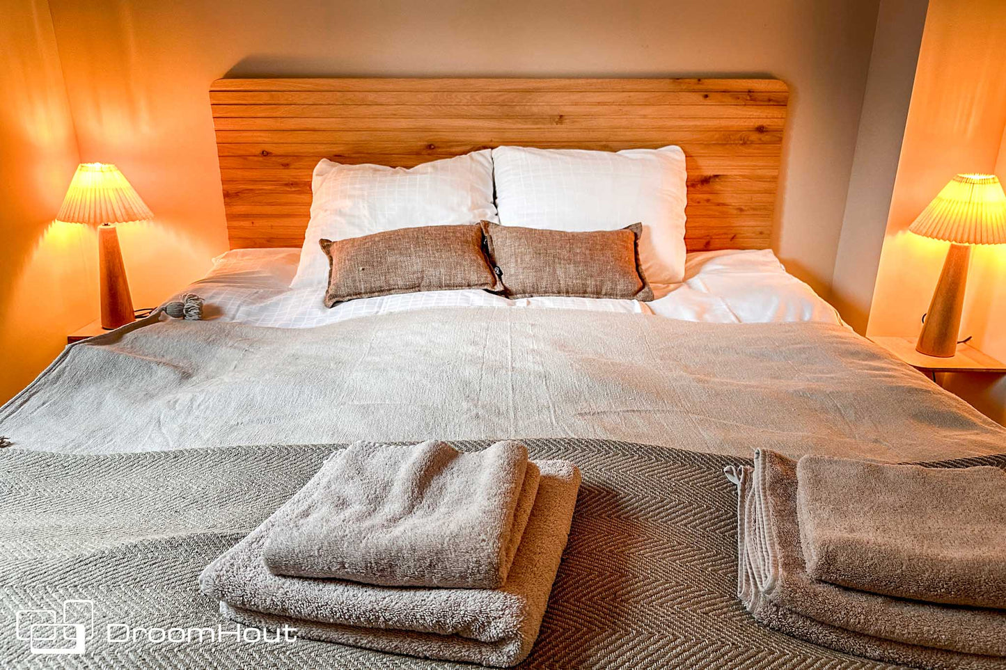 Houten hoofdbord bed DroomHout Sweet Dreams