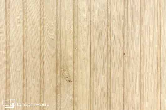 Houten keukenfront blank eiken latten