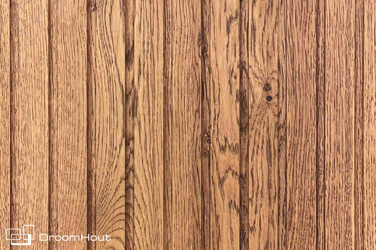 Houten keukenfront bruin eiken latten