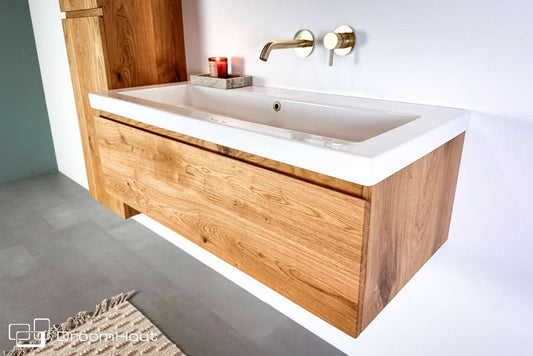 Houten badkamerset Aqua - 100 cm - fotoshoot model