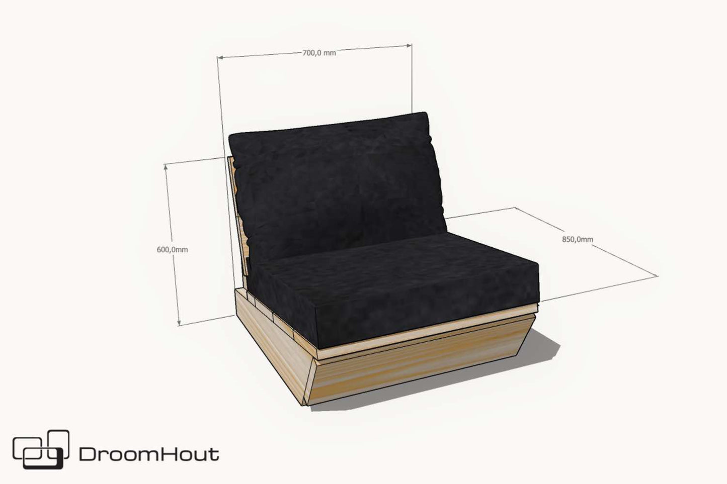 Loungestoel 1-zits Montecastelli douglas