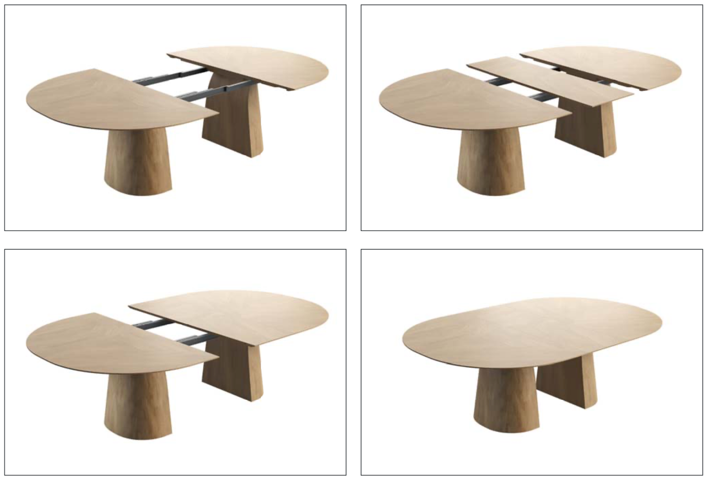 Eettafel Mobitec Blossom uitschuifbaar