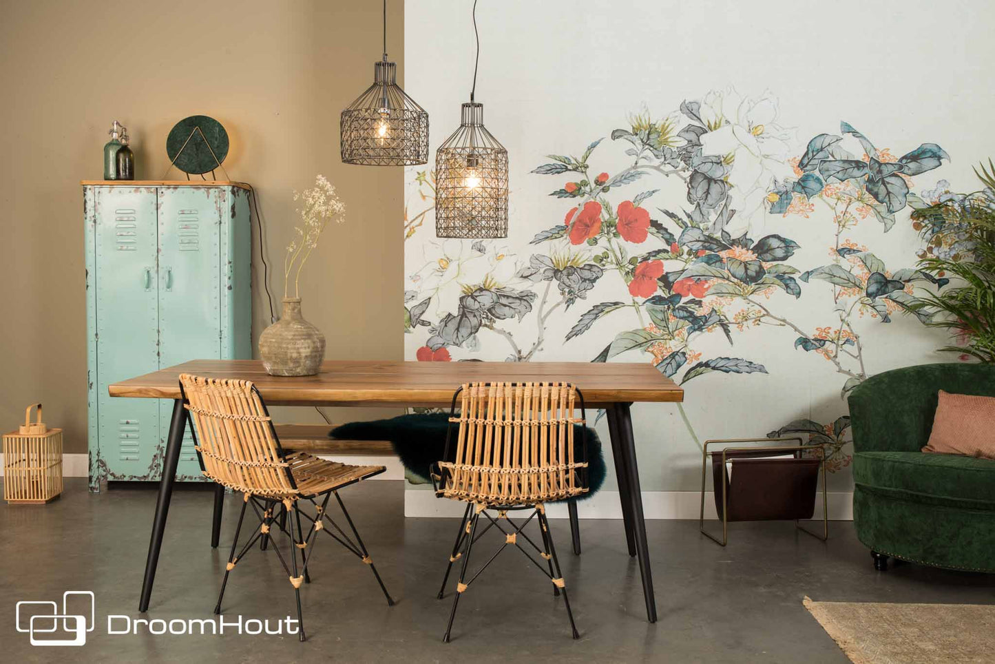 Eettafel noten Dutchbone Alagon (ook met eetkamerbank)