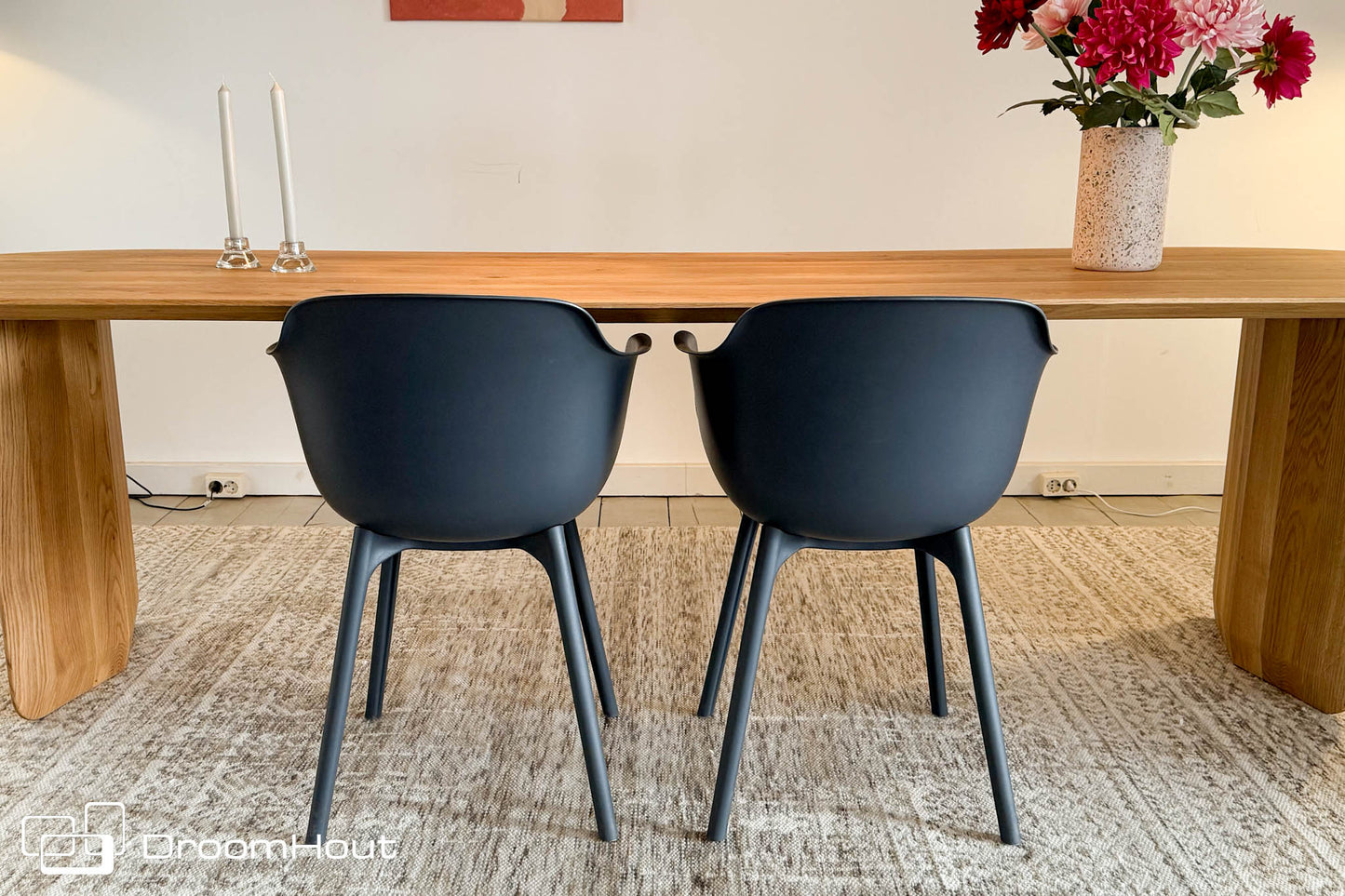 Stoel  Albert Kuip armchair Zuiver - all black - set van 2