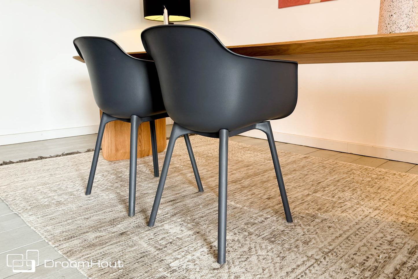 Stoel  Albert Kuip armchair Zuiver - all black - set van 2