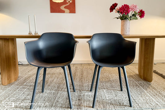 Stoel  Albert Kuip armchair Zuiver - all black - set van 2