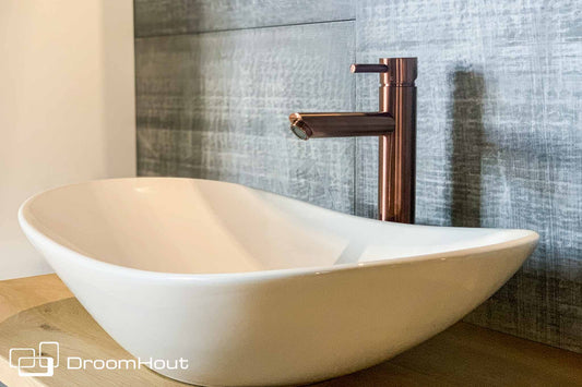 Wastafelmengkraan hoog brons