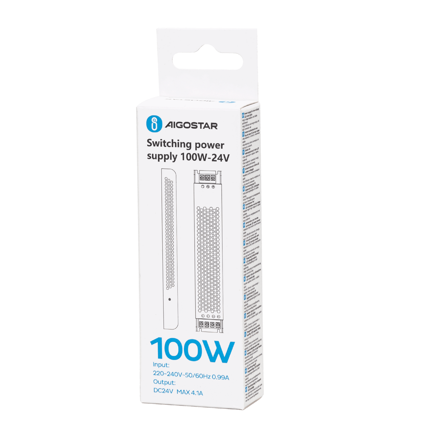 LED driver/voeding 24 Volt DC 100 Watt | plat/slank/dun 140 x 50 x 25mm | IP20 - binnenshuis