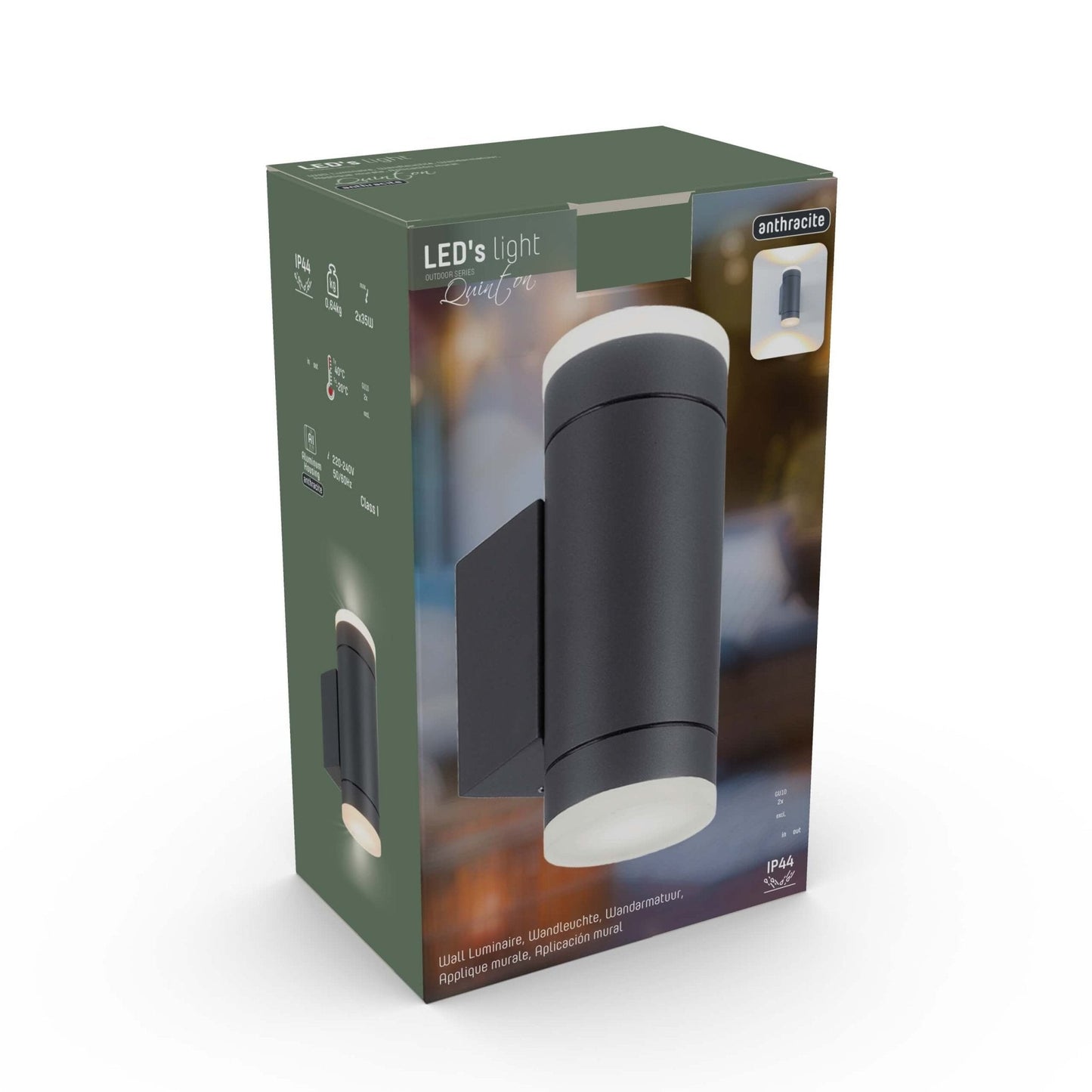 LED's Light AllWeather dubbele buitenlamp - Schijnt naar boven & beneden - IP44 - Antraciet