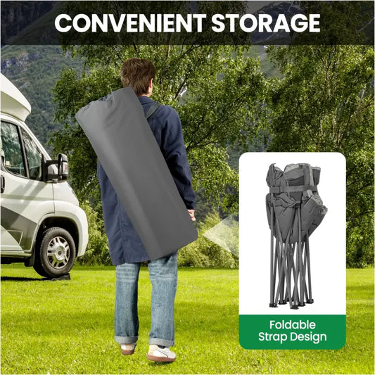 BukkitBow - Campingstoel / Bank - Voor 2 Personen - Gevoerde Zitting - Oxford stof - 300kg Capaciteit - met Draagbare Opberghoes