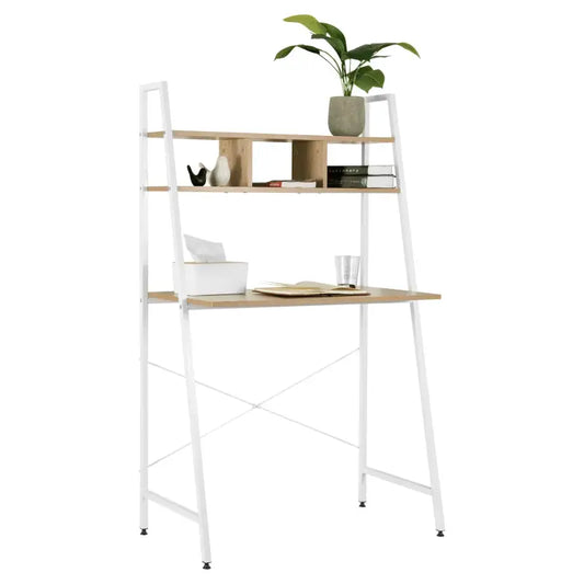 BukkitBow - Compact Bureau / Werkplek met Boven Planken voor Opslagruimte (84X46X140CM)