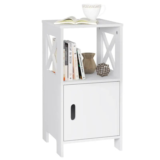 BukkitBow - Compact Nachtkastje - Hoogwaardige MDF - Ruime Opslag - 30x60x30 cm