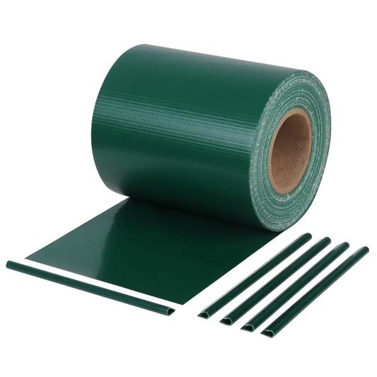 BukkitBow - Dubbelzijdig Privacyscherm- Rol met PC Folie voor Privay - UV-en Weersbestendig - 450g/m² - 35m x 19cm - Inclusief Bevestigings Clips