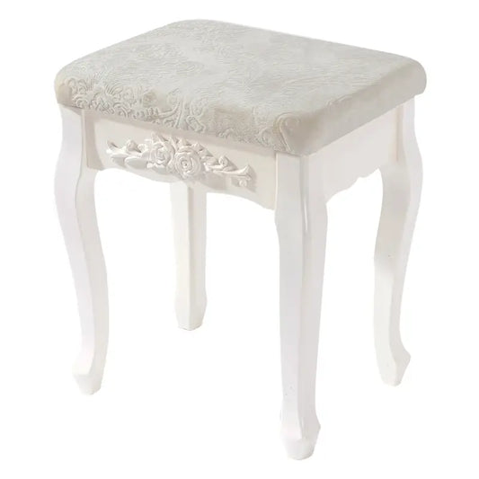 BukkitBow - Gewatteerde Kruk - Vintage stijl kruk met Patroon – Piano Kruk / Make Up Kruk voor Kaptafel - Mini Dressoir - 40X30X50CM