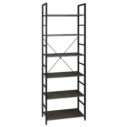 BukkitBow - Houten Planken met 6 Tiers - Boekenkast Garage Schuur Opbergrek - Multifunctioneel Organisator - 27,5x60x180cm