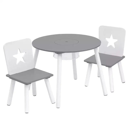BukkitBow - Kindertafel met Stoelen - Kinder meubelset - Veilig Ergonomisch Design - Veilig en Compact Design - 59.5x46cm