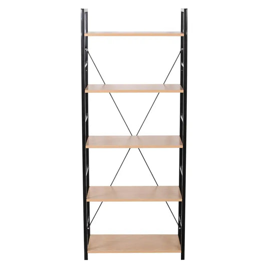 BukkitBow - Metalen Industriële Boekenkast - Ladder vorm met 5 Planken (28X60X148CM)