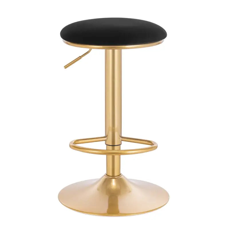 BukkitBow - Moderne Barkruk Fluweel - Met Metalen Frame - Verstelbare Zithoogte - 360° Draaibaar - met Voetensteun - Zithoogte: 61-82CM