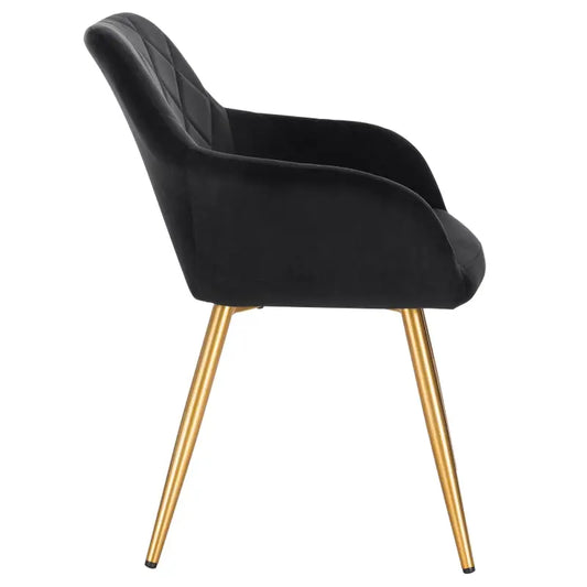 BukkitBow - Moderne Eetkamerstoel - Stoel van Stof/Fluweel - Ergonomisch & Comfortabel - Duurzaam & Stevig - Zithoogte: 47CM