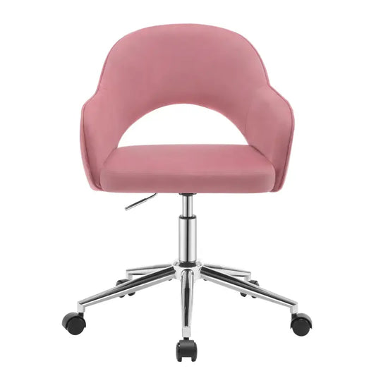 BukkitBow - Moderne Velvet Bureaustoel met Armleuningen - Ergonomisch en In Hoogte Verstelbaar – Fluweel Stof