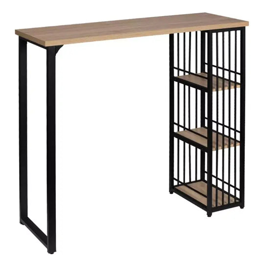 BukkitBow - Multifunctionele Bartafel - Met 3 Opbergvakken - Licht Eikenhout, Donker Beukenhout, Zwart of Wit Hout - 120x40cm