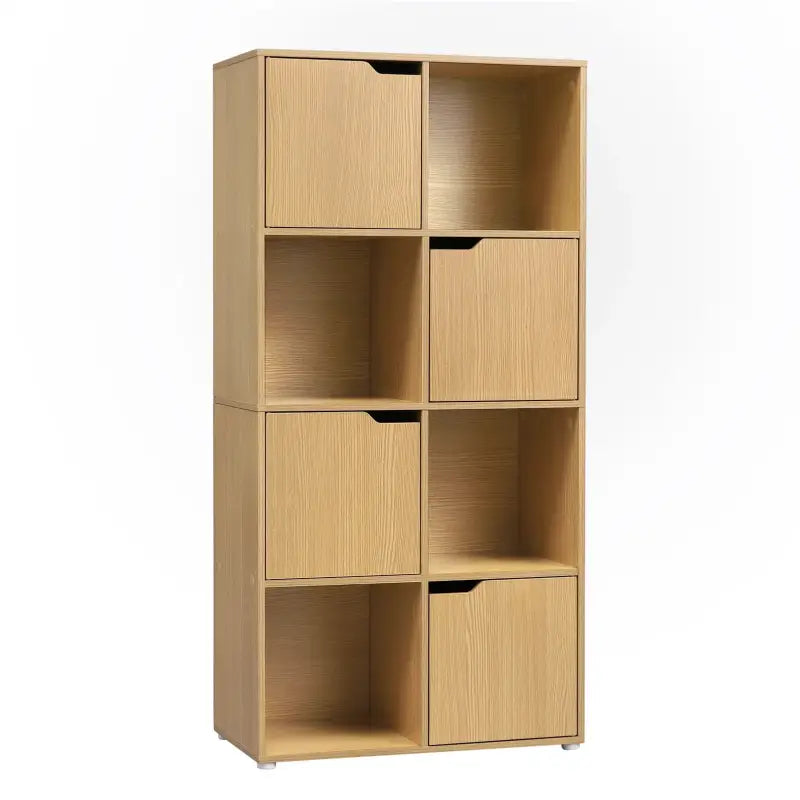 BukkitBow - Multifunctionele Boekenkast - 8 Compartimenten - Compact & Stijlvol - Veilig Ontwerp - 60x120x30cm