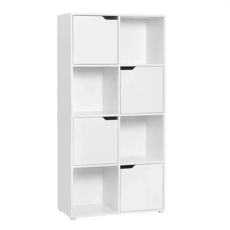 BukkitBow - Multifunctionele Boekenkast - 8 Compartimenten - Compact & Stijlvol - Veilig Ontwerp - 60x120x30cm