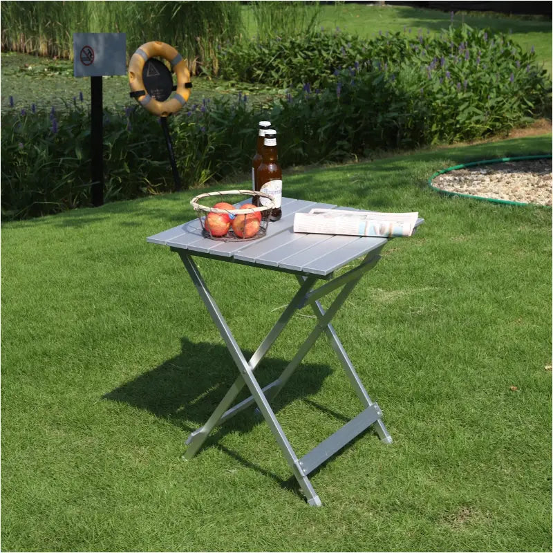 BukkitBow - Opvouwbare Campingtafel - van Stevig Aluminium - Lichtgewicht en Corrosiebestendig - Max 25 kg Belasting - 50.5x46.5x60cm