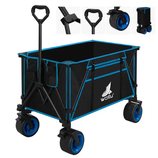 BukkitBow - Opvouwbare Bolderkar - Gecoat Staal met Oxford-Stof - Multifunctioneel - All-Terrain Wielen