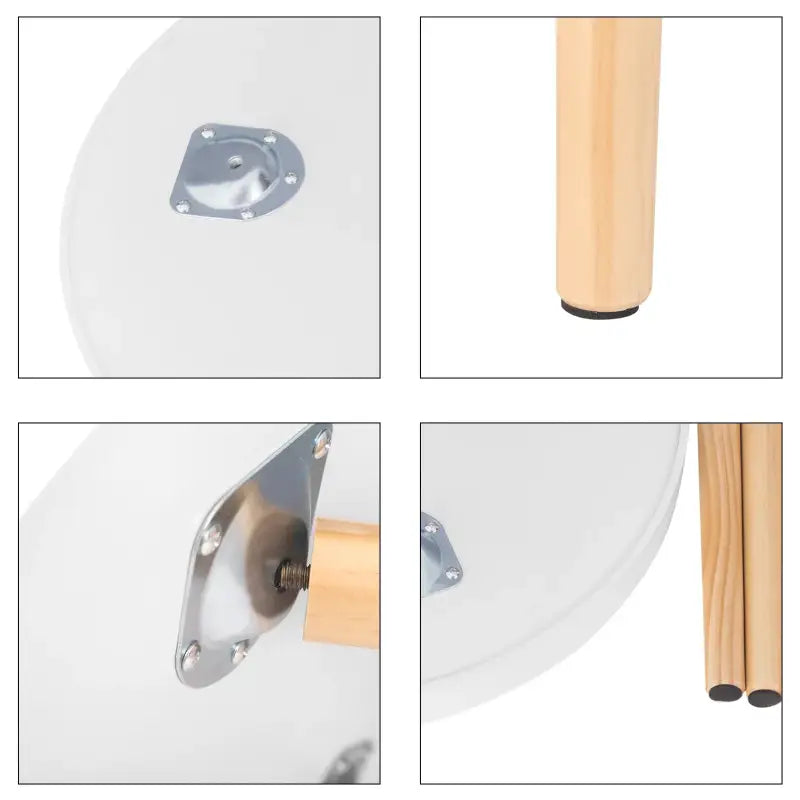 BukkitBow - Ronde Salontafel - Stabiele Driehoek Structuur - Verhoogde Rand - 50CM Doorsnede