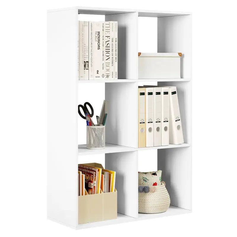 BukkitBow - Ruimtebesparende Boekenkast - 6 Kubusvakken - Multifunctioneel - Stabiel Ontwerp - 71x106x29cm
