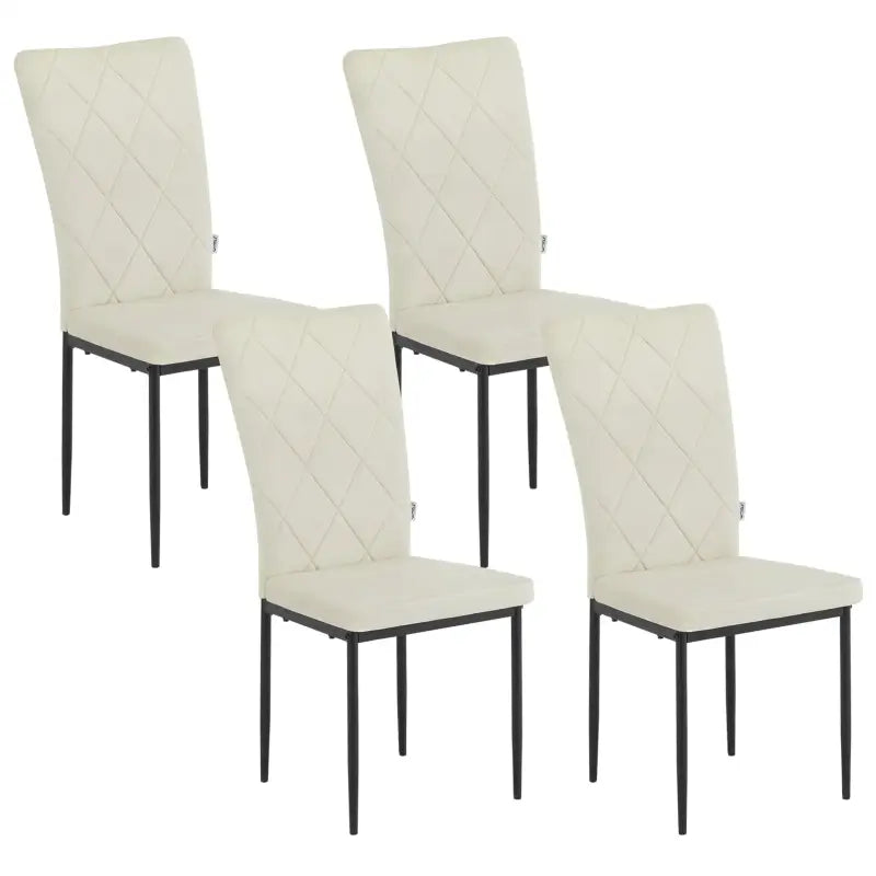 BukkitBow - Set Eetkamerstoelen - Lederen/Fluwelen Stoelen - Sterk Metalen Frame - Geschikt voor Diverse Interieurstijlen - Zithoogte: 46CM