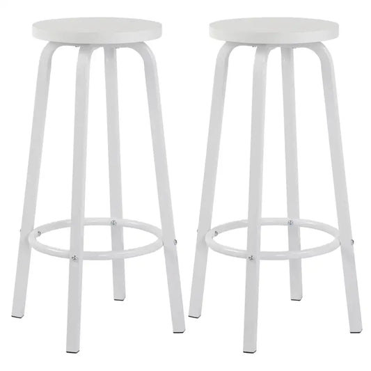 BukkitBow - Set van 2 Barkrukken - Sterk Metalen Frame - Ergonomisch met Voetensteun - Multifunctioneel Design - Zithoogte: 72CM