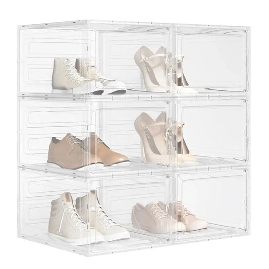BukkitBow - Stapelbare Schoenenopbergdozen - 3 of 6 Bakken - Transparant - Ruimtebesparend
