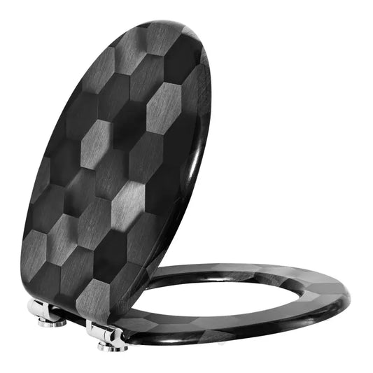 BukkitBow - Toiletbril met Softclose - Toiletbril / Toiletzitting met Print - Antibacterieel - V6