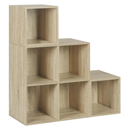 BukkitBow - Trendy Opbergkast - 6 Flexibele Vakken - Stevig & Duurzaam - Stijlvol Ontwerp - 90x90x30 cm