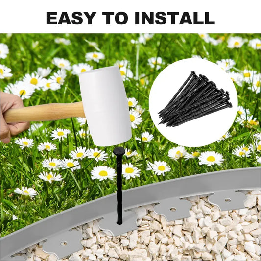 BukkitBow - Tuinrand / Gazonrand - Flexibele Borderrand - UV- en Weersbestendig - Diverse Kleuren - 2x 10m Lang - met Montage Materiaal