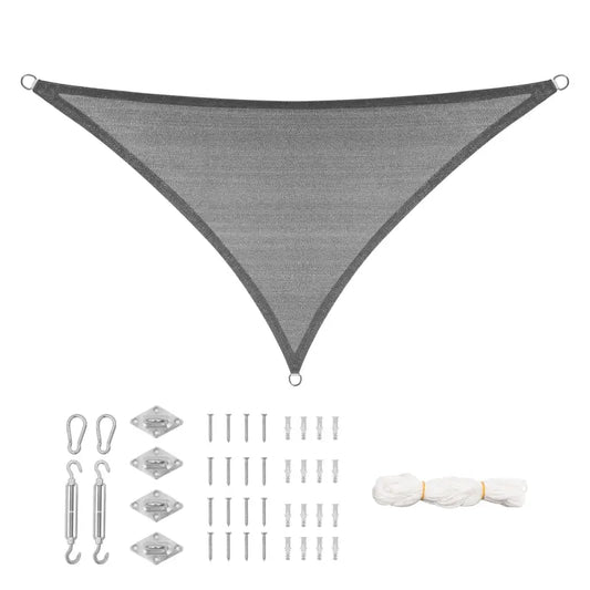 BukkitBow - Zonnescherm / Schaduwdoek - 180g/m² - Keuze uit 3 Formaten - Tot 85% Zonbescherming - Scheurbestendig - Inclusief Bevestigingsmaterialen