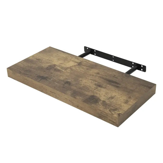 BukkitBow - Zwevende Wandplank - 10 kg Laadvermogen - Diverse Maten van 25-120cm - Muur Montage - Rustiek Bruin Hout