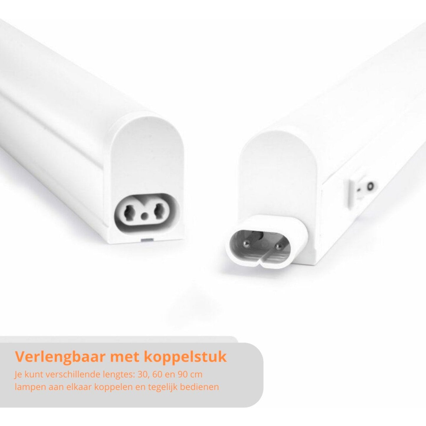Complete LED Kastverlichting 30 cm - Met koppelstuk en voeding - 3000K