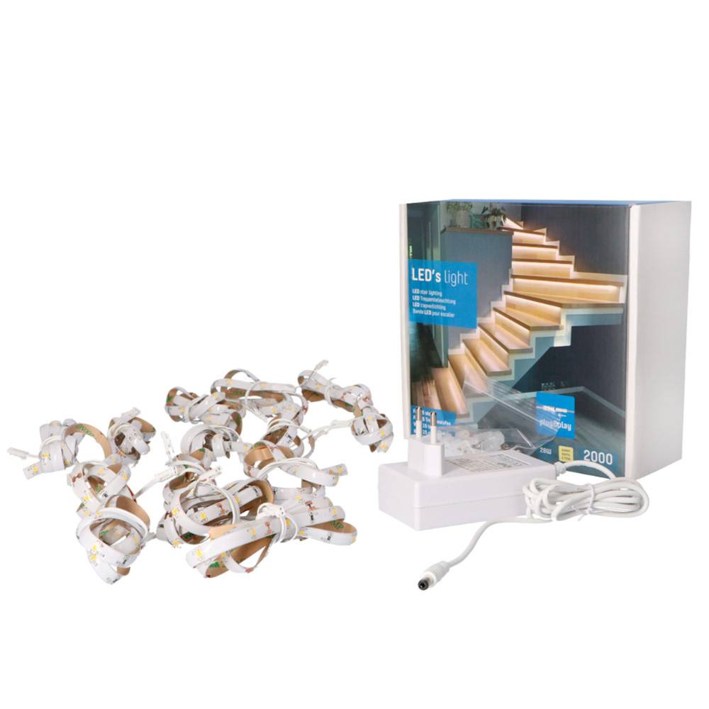 LED's Light Complete LED Trapverlichting set - 15 treden x 80 cm - Lengte aanpasbaar - Koud wit licht