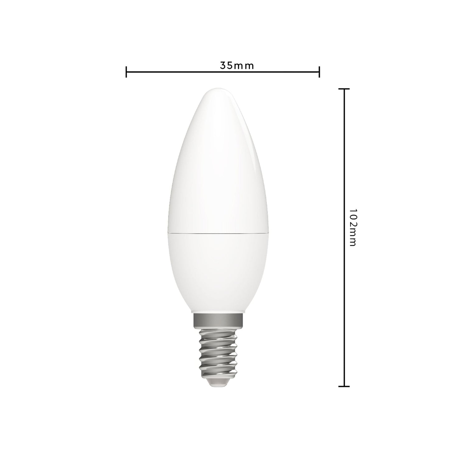 Dimbare E14 LED kaarsLamp - Dimbaar naar extra warm wit - 1 lamp