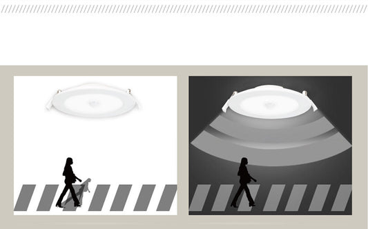 Downlight - inbouwspot Ø 17cm | LED 12W + IR bewegingssensor | daglichtwit 6000K 230V